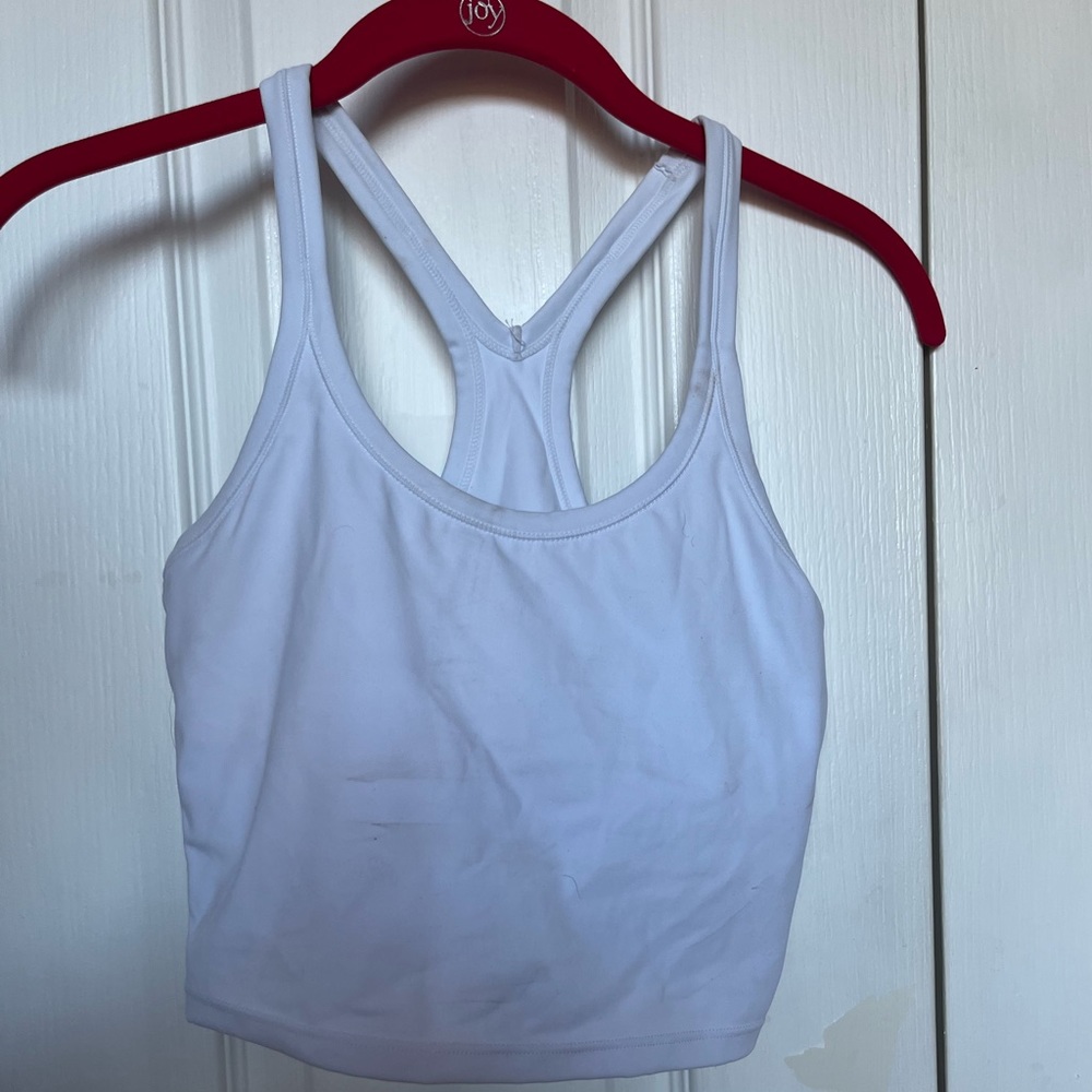 white tank top with built in bra